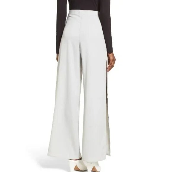 LEITH High Waist Side Slit Wide Leg Pants - Picture 3 of 8